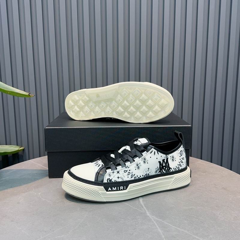 AMIRI White & Black Bandana-Print Low-Top Sneakers