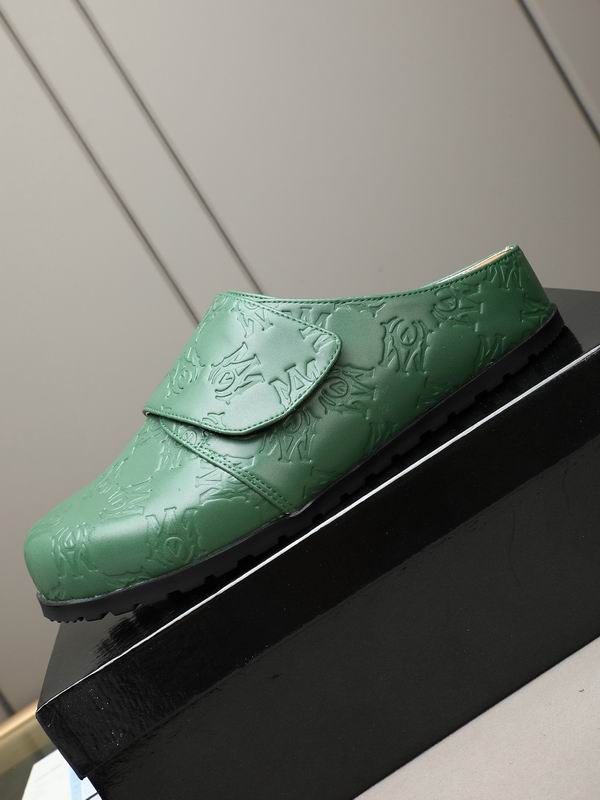 AMIRI Green Embossed Slip-On Mules