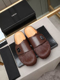 AMIRI Brown Textured-Toe Slip-On Mules