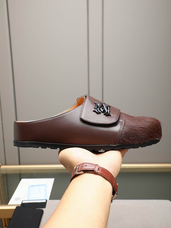 AMIRI Brown Textured-Toe Slip-On Mules