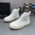 AMIRI White Star-Detail Lace-Up High-Top Sneakers
