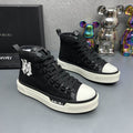 AMIRI Black High-Top Sneakers with White Monogram