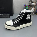AMIRI Black High-Top Sneakers with White Contrast Details