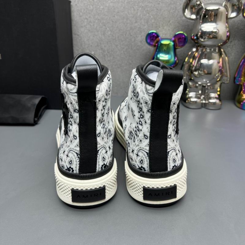 AMIRI White Paisley Monogram High-Top Sneakers