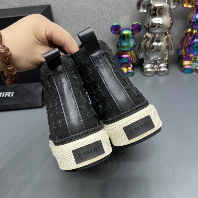 AMIRI Black Star-Detail Lace-Up High-Top Sneakers