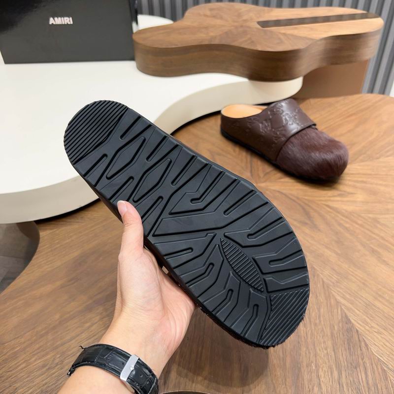MARNI Brown Embossed-Panel Textured-Toe Mules