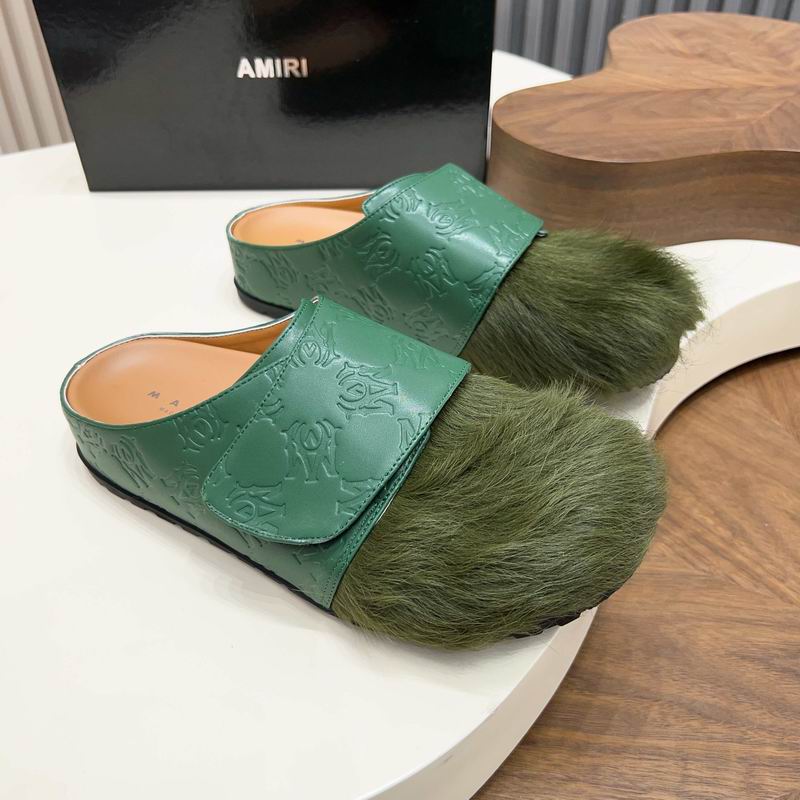 MARNI Green Embossed-Panel Textured-Toe Mules