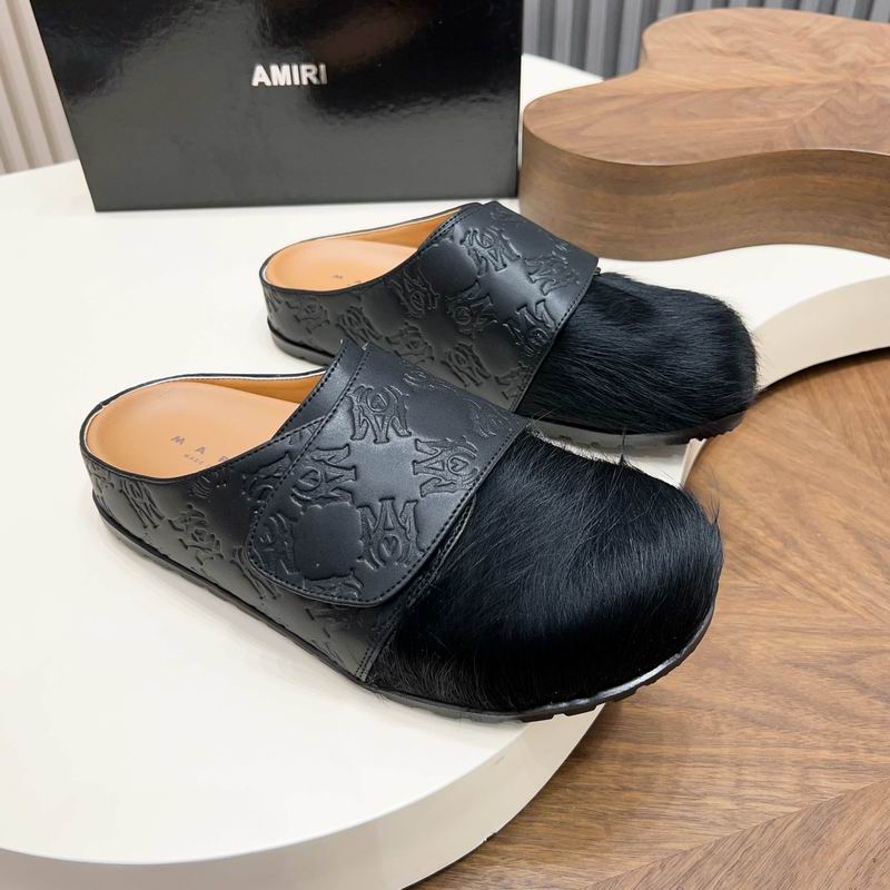 MARNI Black Embossed-Panel Textured-Toe Mules