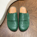 MARNI Green Embossed Slip-On Mules