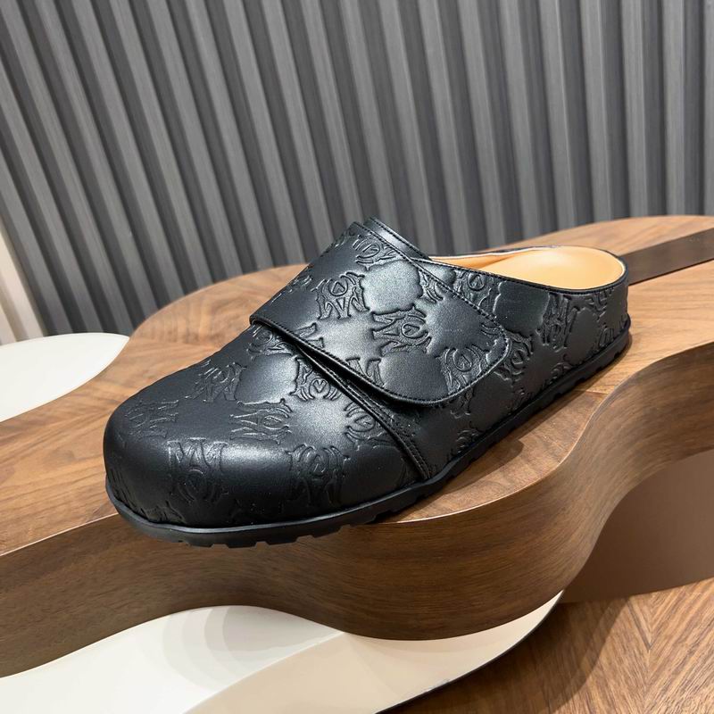 MARNI Black Embossed Slip-On Mules
