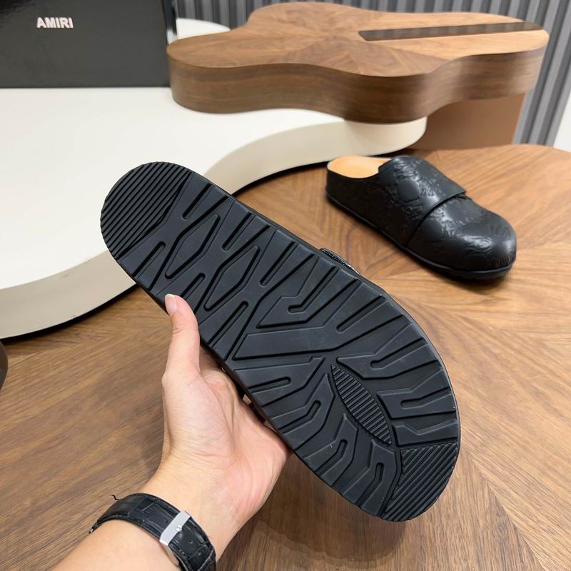 MARNI Black Embossed Slip-On Mules