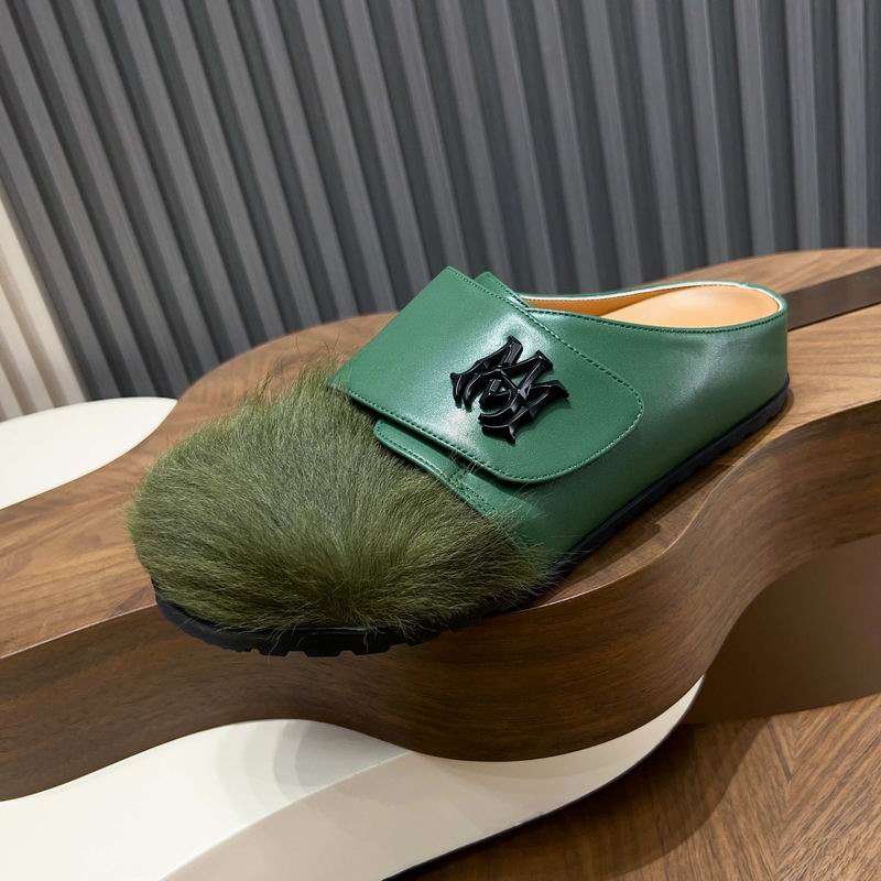 MARNI Green Wide-Panel Textured-Toe Mules