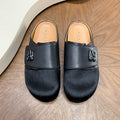 MARNI Black Wide-Panel Textured-Toe Mules