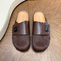 MARNI Brown Wide-Panel Textured-Toe Mules
