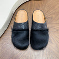 MARNI Black Embossed-Upper Textured-Toe Mules