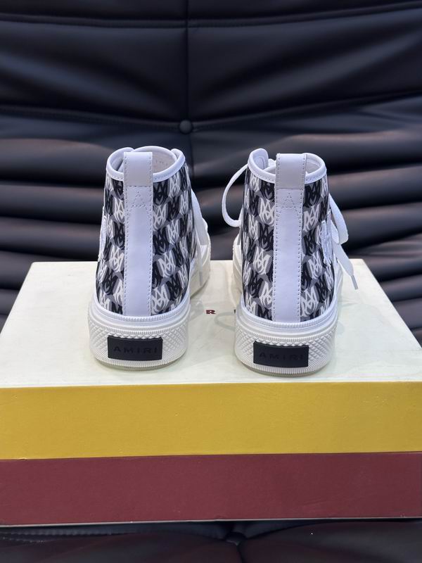 AMIRI Black & White All-Over Monogram High-Top Sneakers