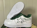 BAPE White & Green Star Low-Top Sneakers