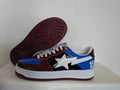 BAPE Blue & Burgundy Star Low-Top Sneakers