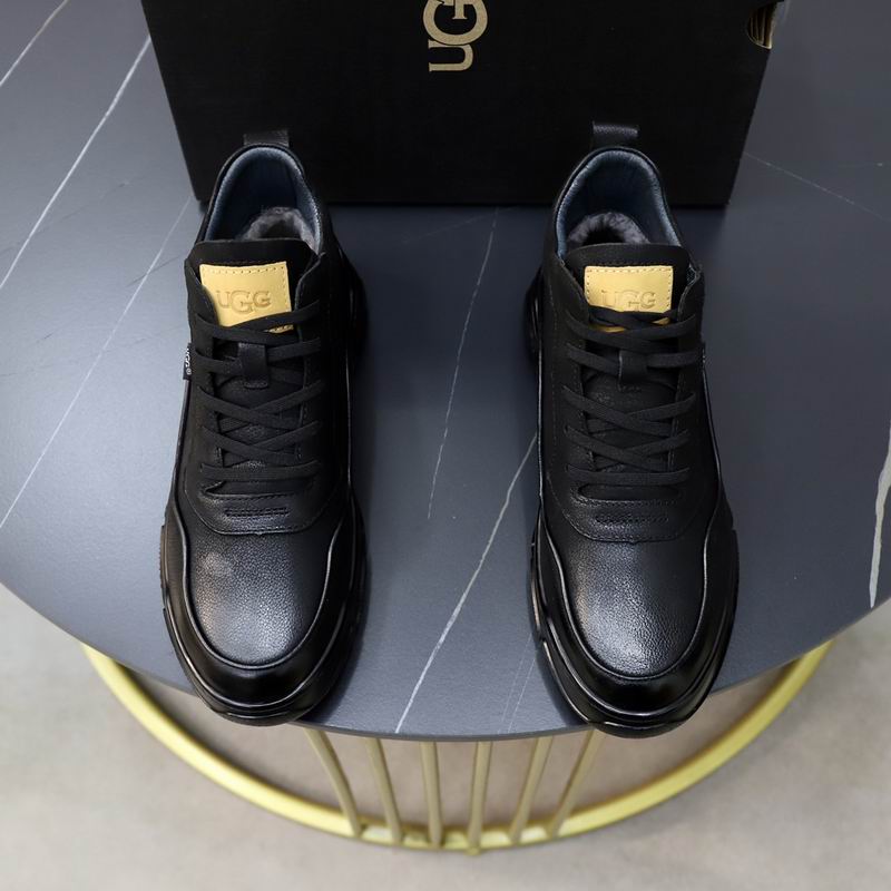UGG Black Chunky-Sole Lace-Up Sneakers