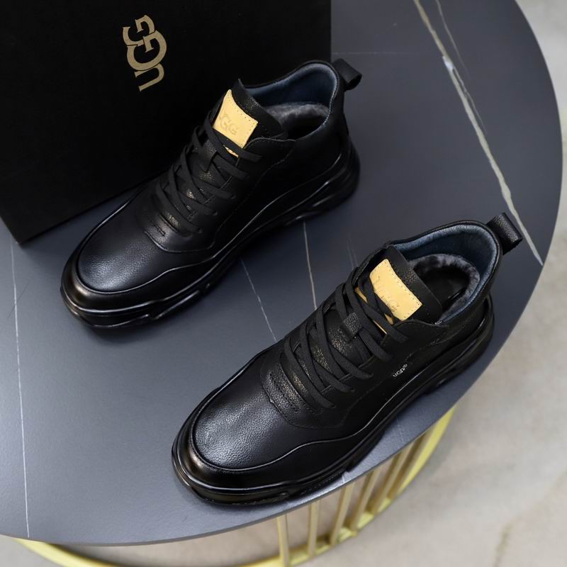 UGG Black Chunky-Sole Lace-Up Sneakers