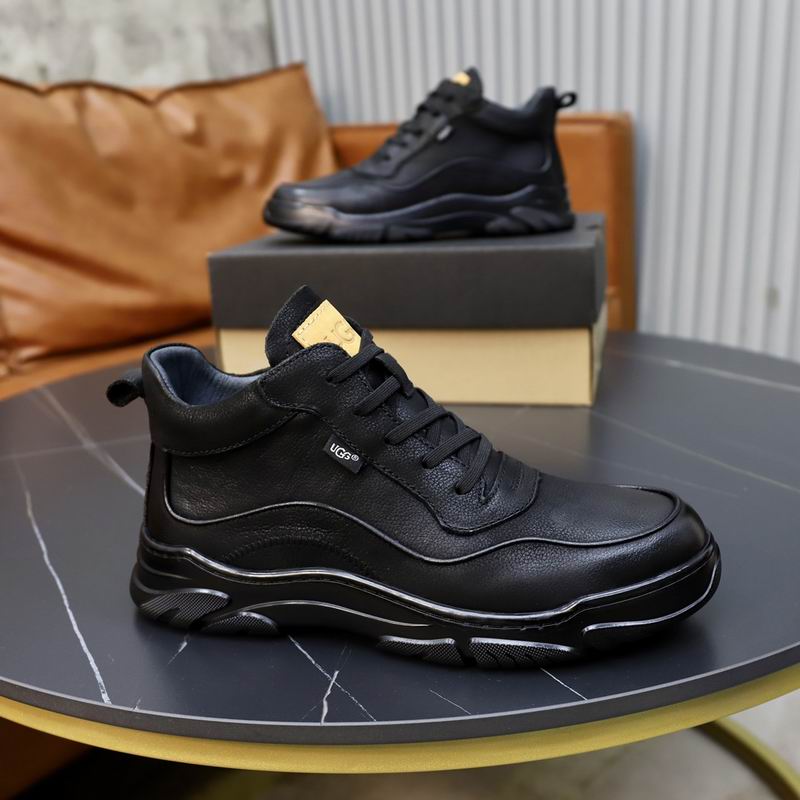 UGG Black Chunky-Sole Lace-Up Sneakers