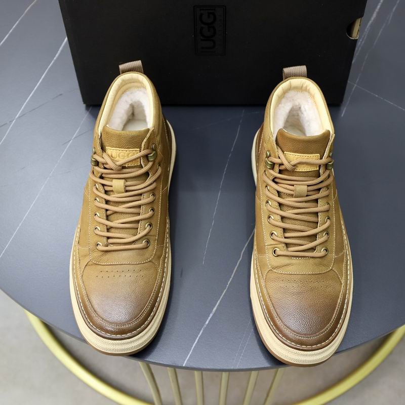 UGG Tan Lace-Up High-Top Sneakers