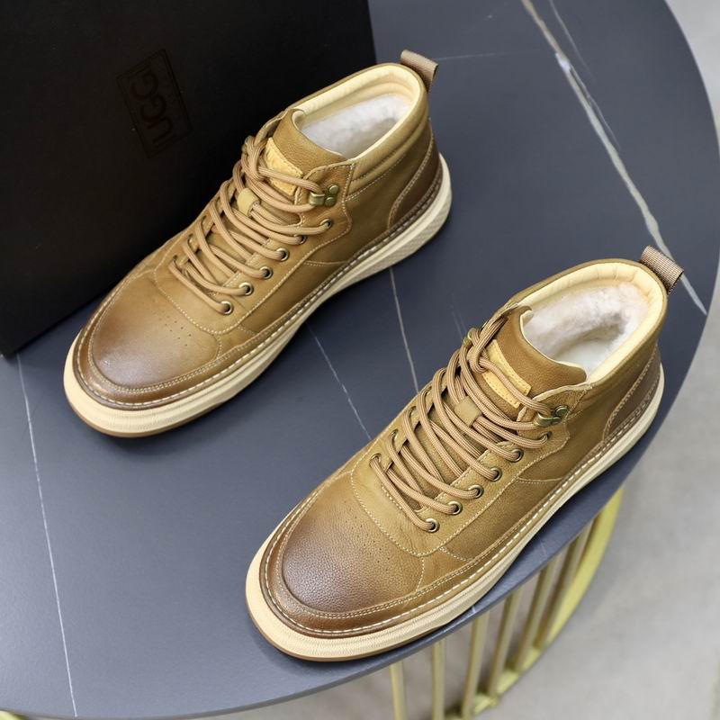 UGG Tan Lace-Up High-Top Sneakers