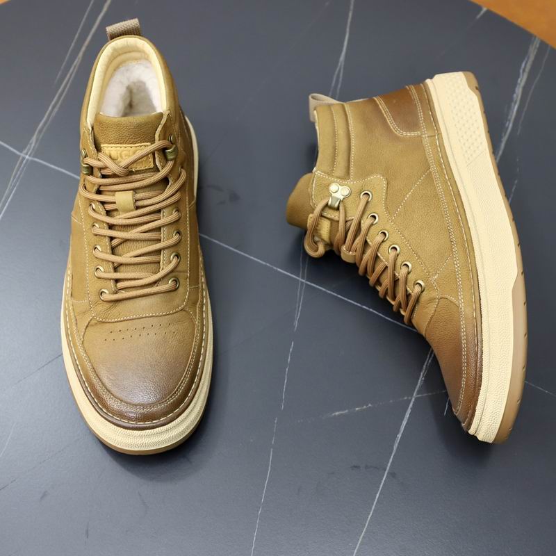 UGG Tan Lace-Up High-Top Sneakers