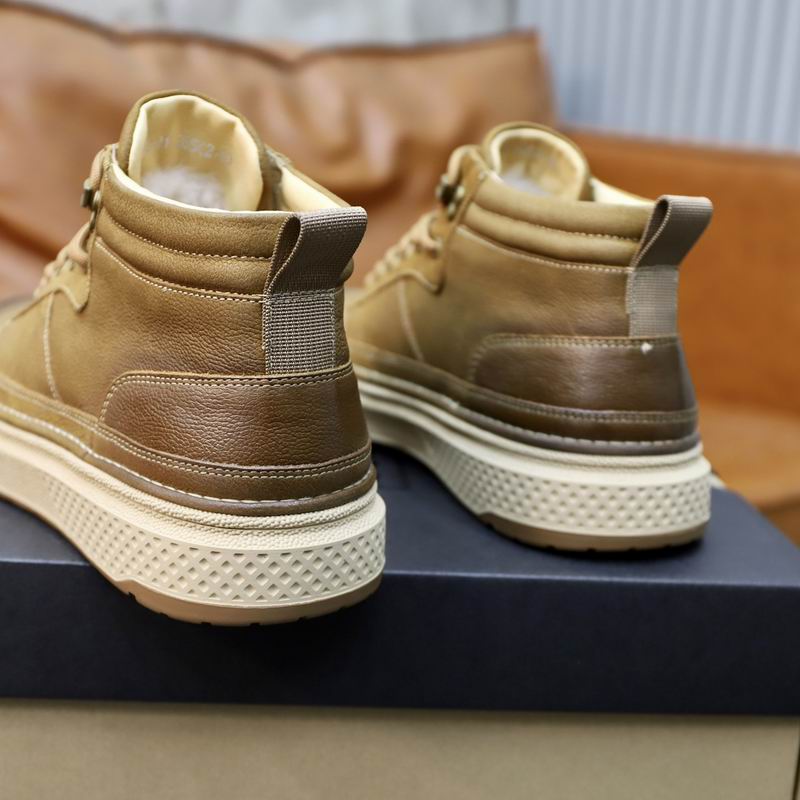 UGG Tan Lace-Up High-Top Sneakers