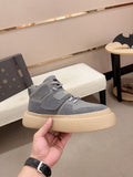UGG Gray Strap-Detail High-Top Platform Sneakers