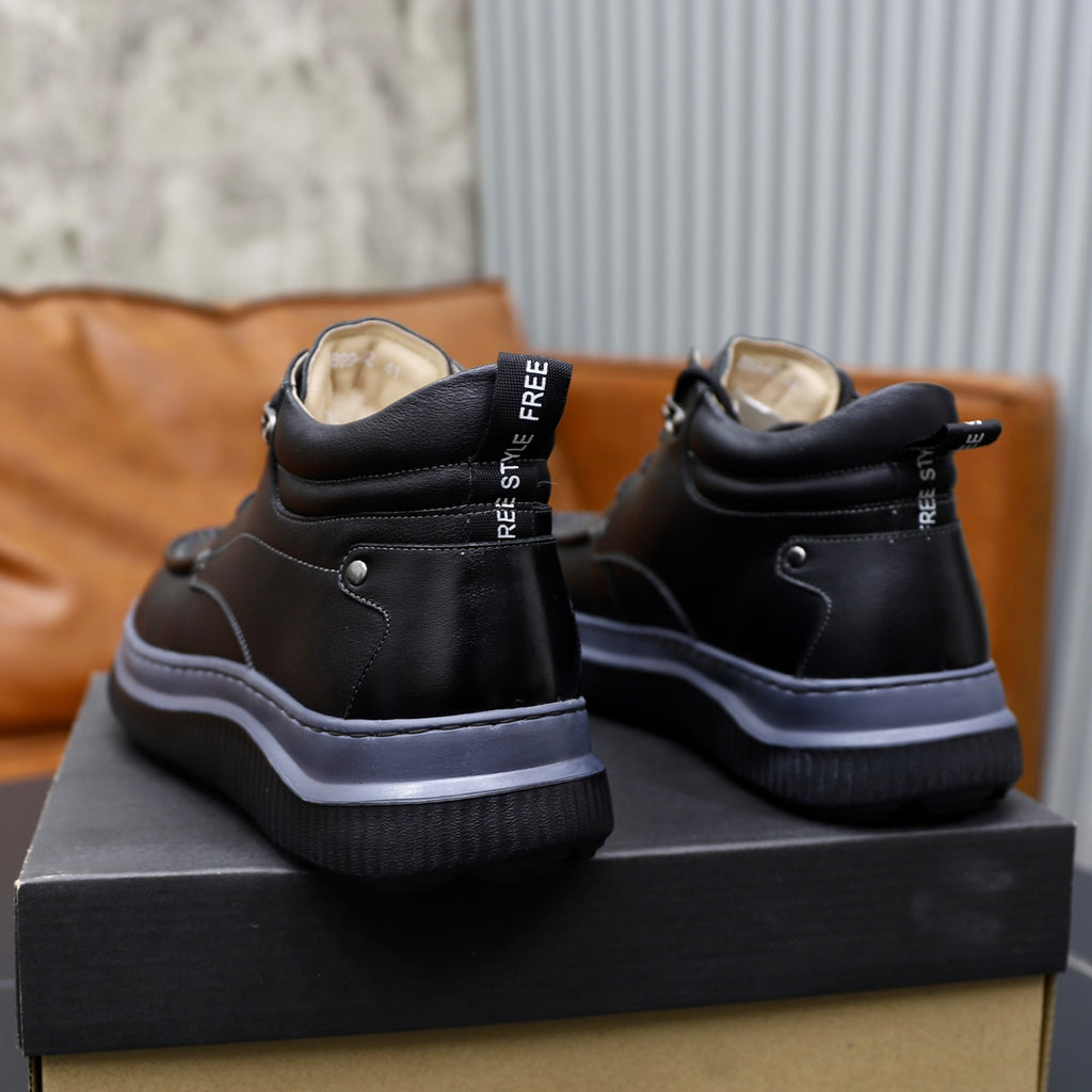 UGG Black Moc-Toe Lace-Up Ankle Boots