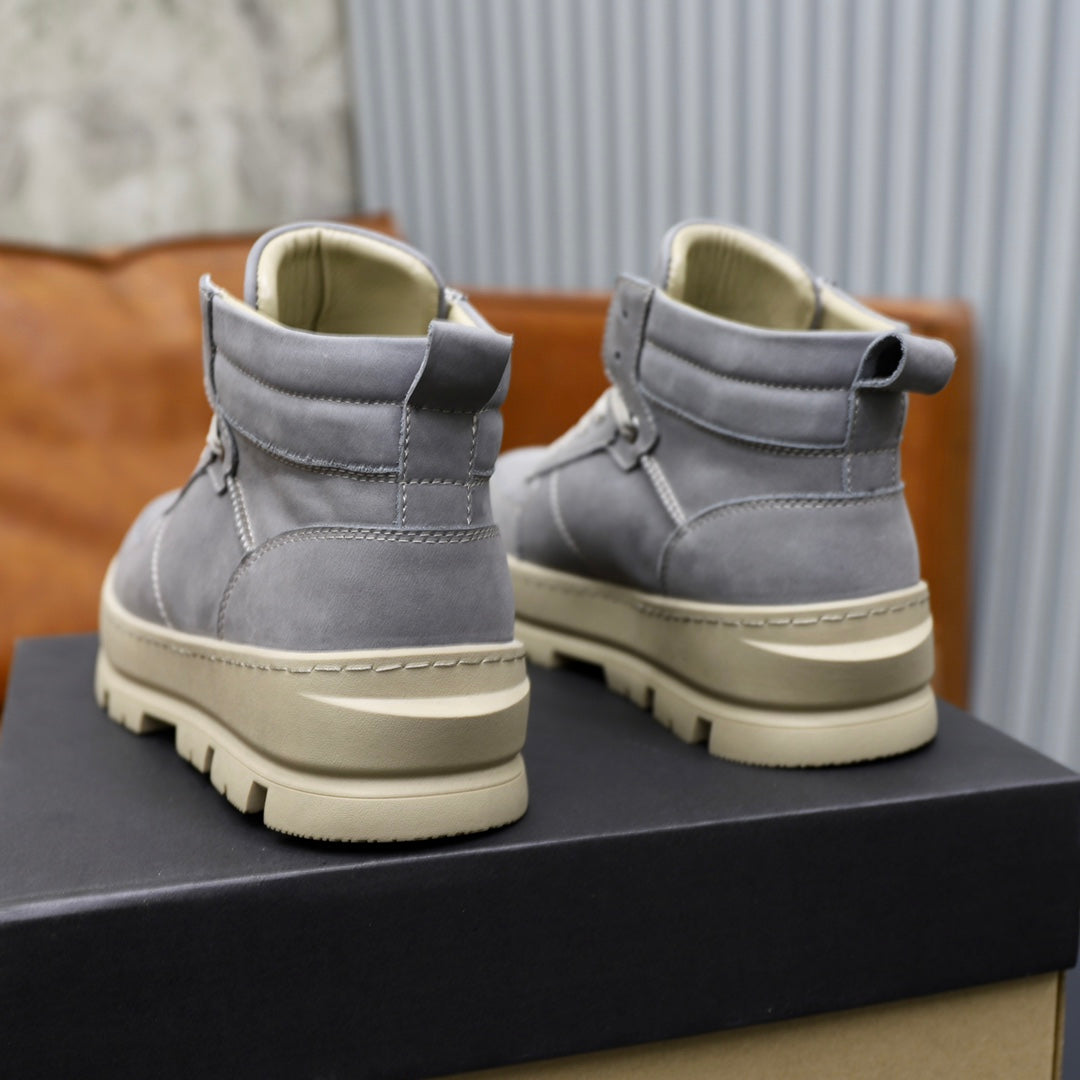 UGG Gray Lug-Sole Lace-Up Ankle Boots