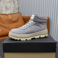 UGG Gray Lug-Sole Lace-Up Ankle Boots
