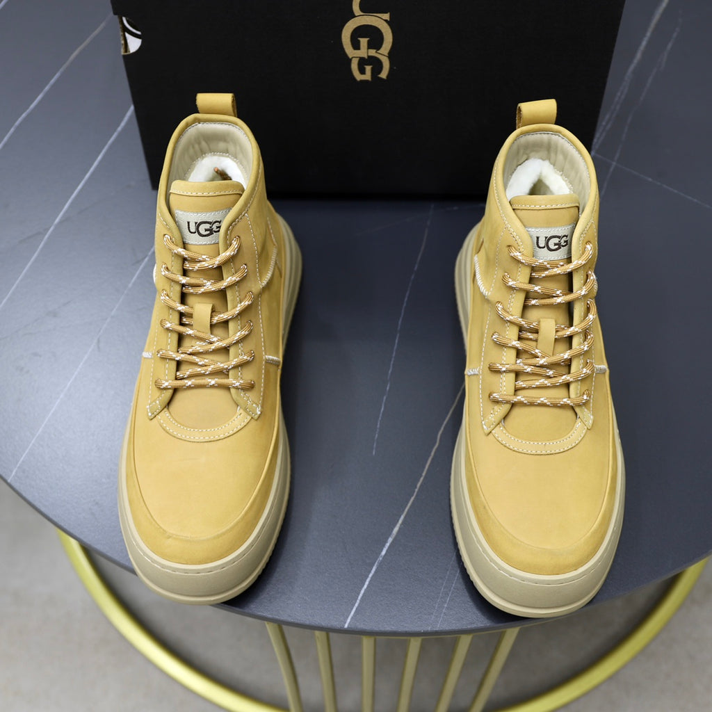 UGG Wheat Sculpted-Sole Lace-Up Ankle Boots