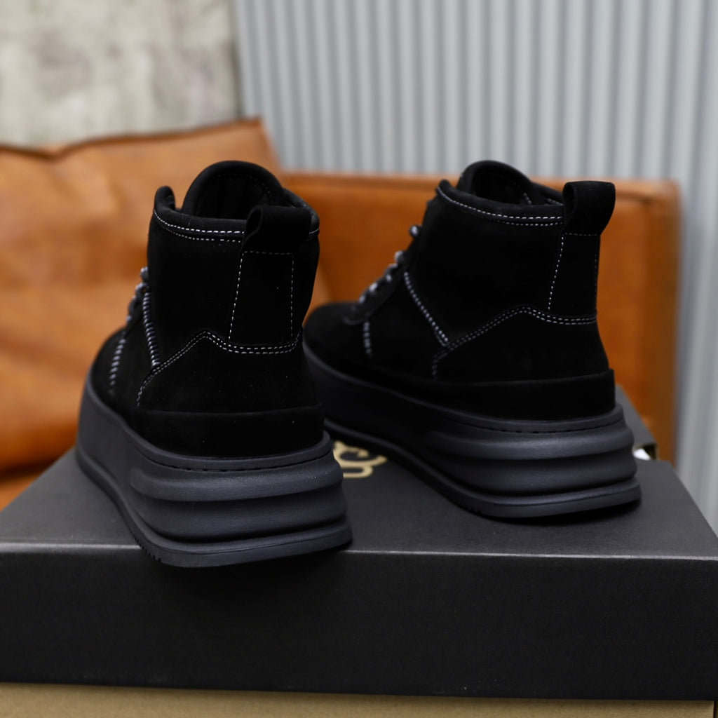 UGG Black Sculpted-Sole Lace-Up Ankle Boots