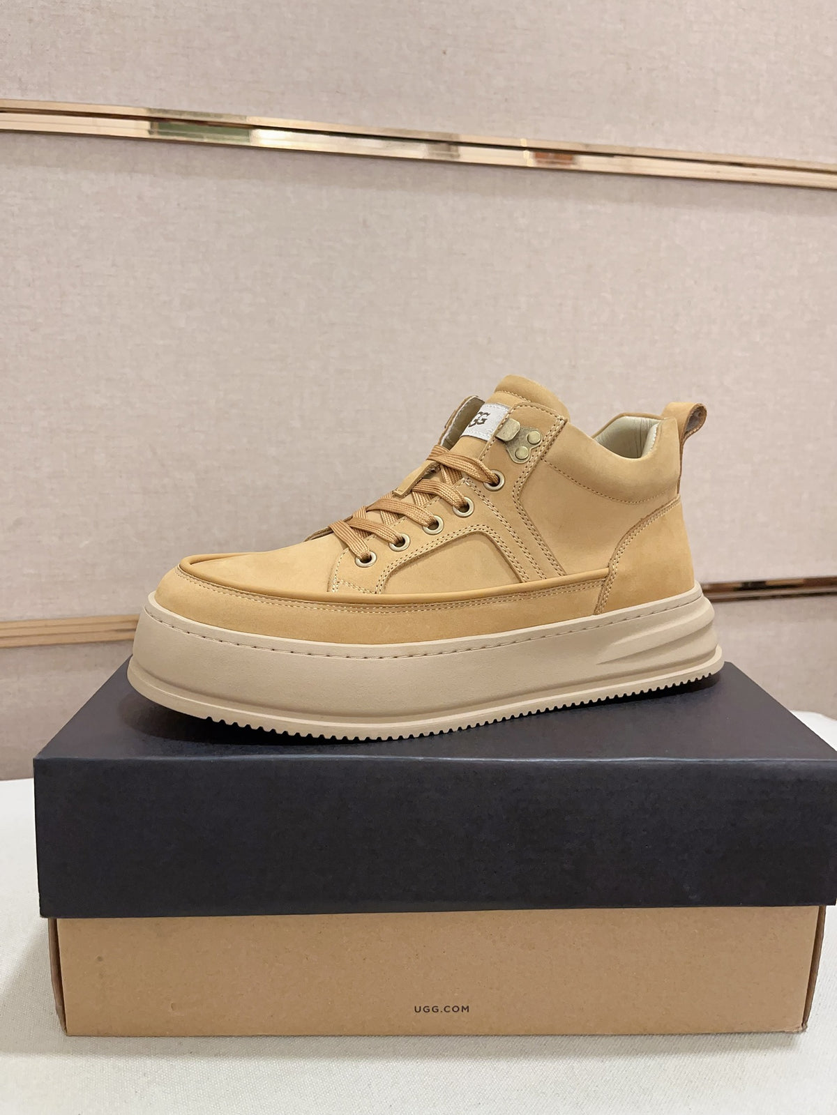 UGG Sand Lace-Up Platform Sneakers