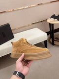 UGG Tan High-Top Ribbed-Platform Sneakers