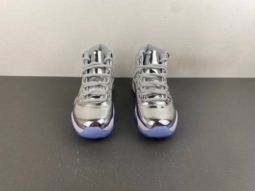 Air Jordan 11 Silver High-Top Sneakers