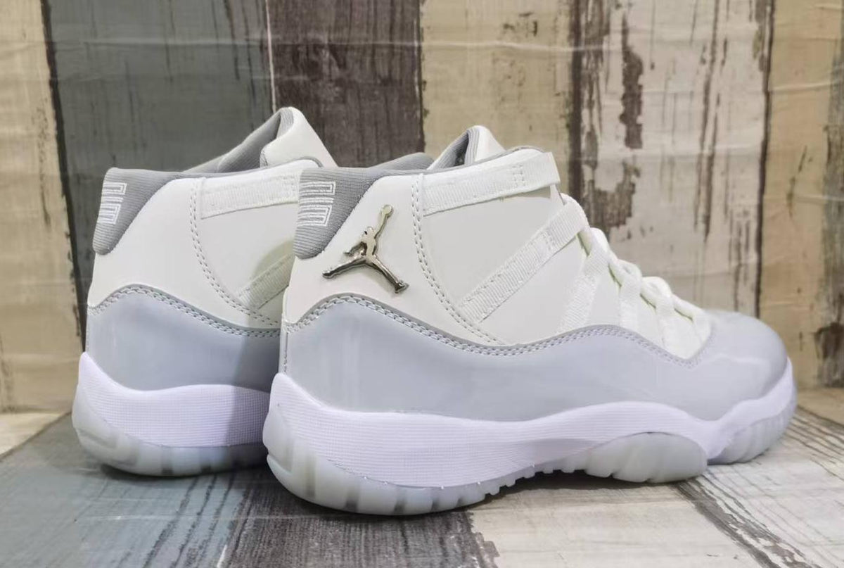 Air Jordan 11 Retro Off-White & Grey High-Top Sneakers