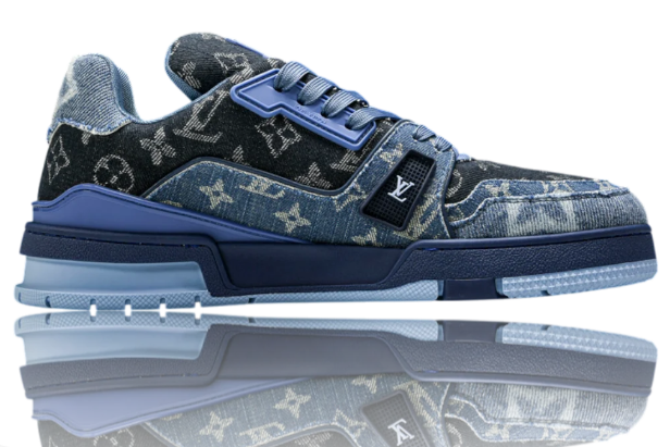 Trainer Low Sneakers – Monogram Denim Blue