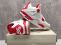 Air Jordan 4 Retro Ruby White & Red Sneakers