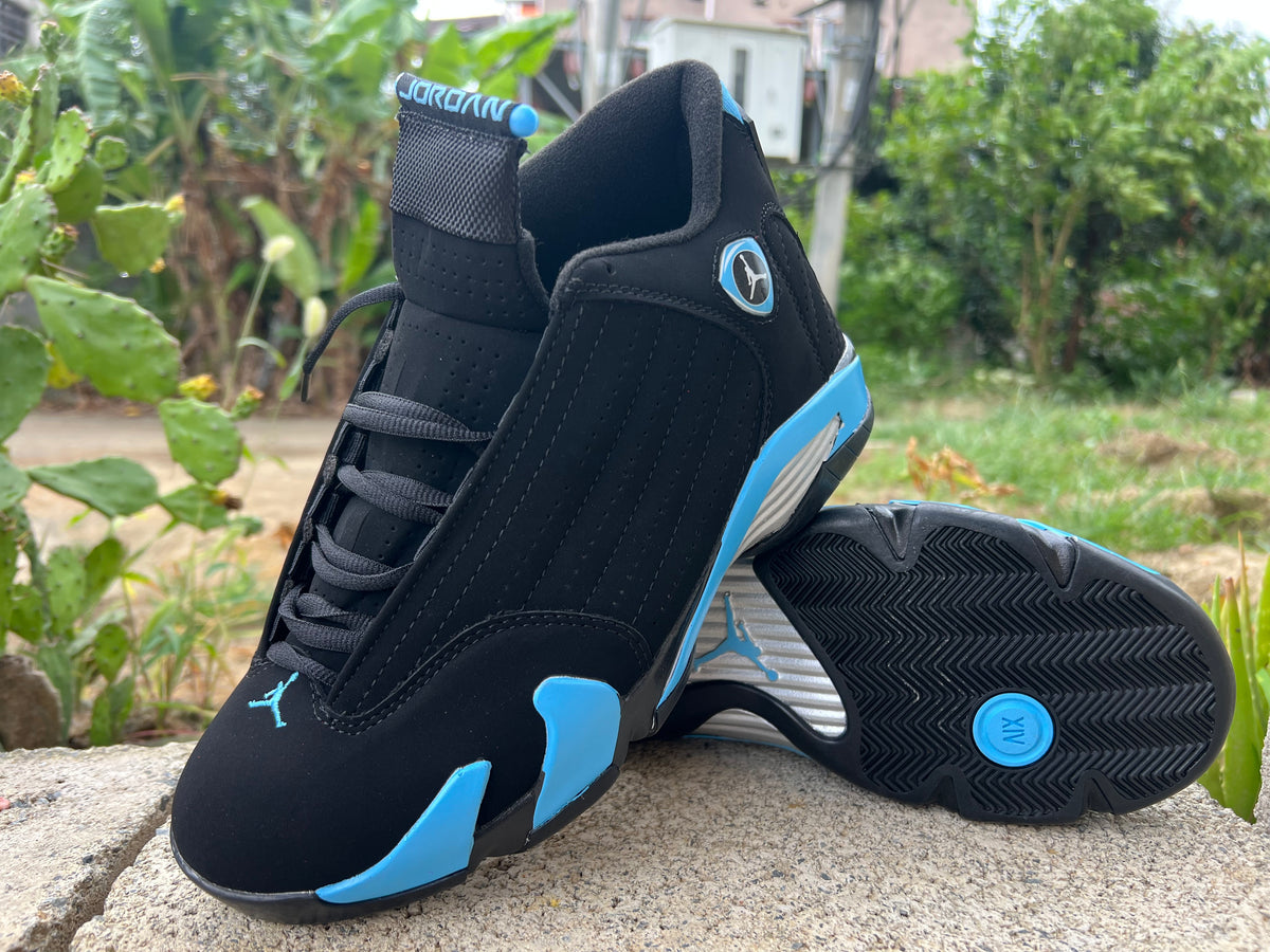 Air Jordan 14 Retro Sneakers – Black & Bright Blue