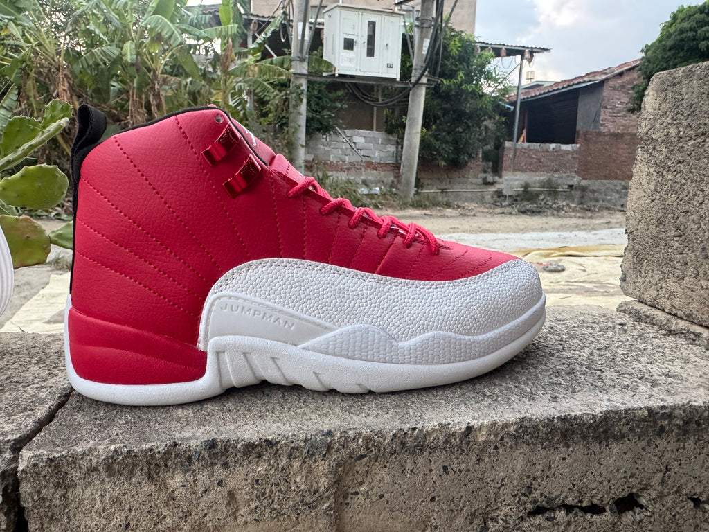 Air Jordan 12 Retro High-Top Sneakers – Red & White