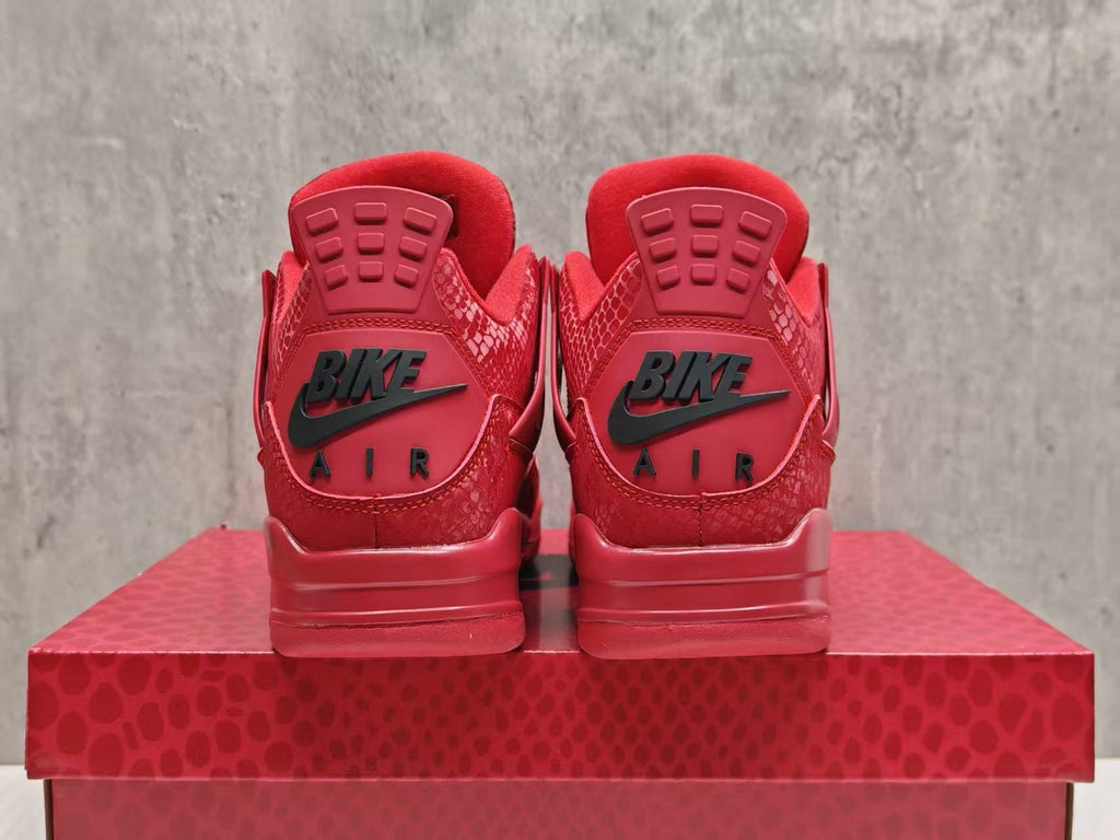 Nigel Sylvester x Air Jordan 4 Red Sneakers with Black Accents