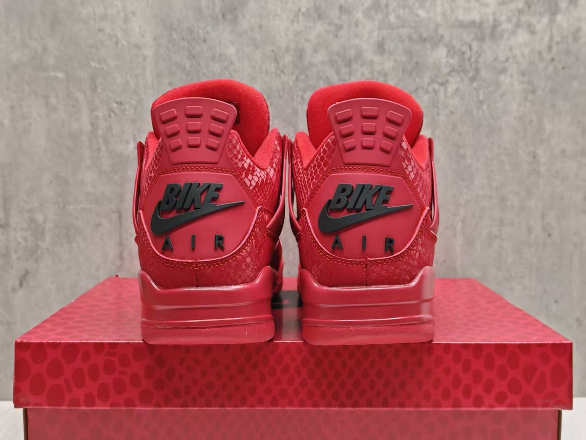 Nigel Sylvester x Air Jordan 4 Red Sneakers with Black Accents
