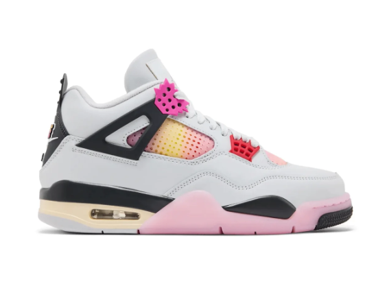 Air Jordan 4 Retro 'Comic' – White & Pink Sneakers