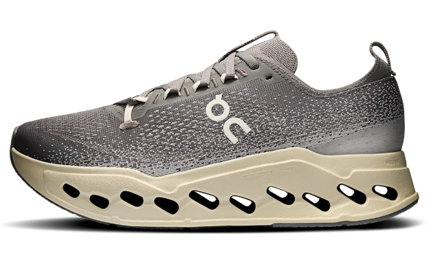 On Cloudsurfer Max – Grey & Cream Running Shoes