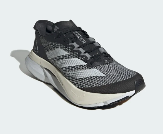 adidas Adizero Boston 12 Women's Running Shoes – Black & White