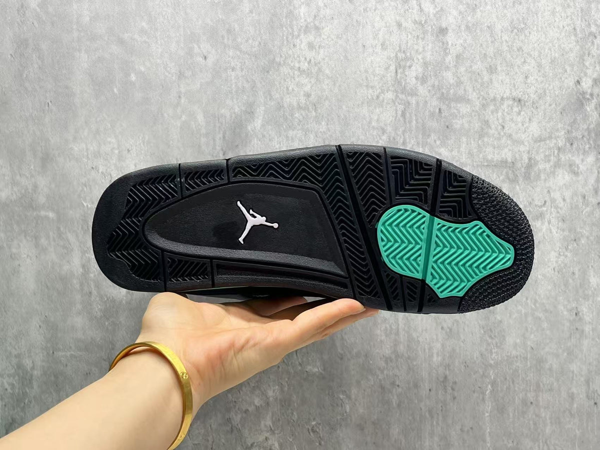 Air Jordan 4 Retro Black & Mint Sneakers