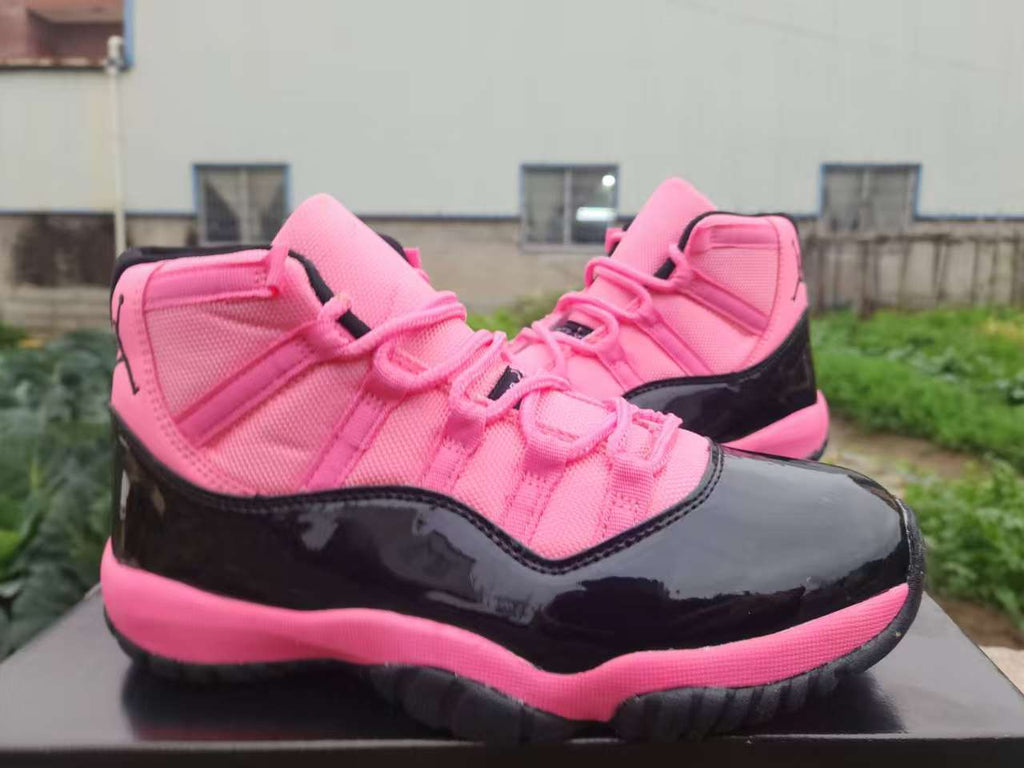 Air Jordan 11 Retro Black & Pink High-Top Sneakers